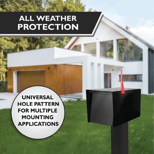 Outdoor Metal Mailbox for <strong>Outside</strong> Modern <strong>Post</strong> Mount Package Parcel Drop <strong>Box</strong> - Product Image 4