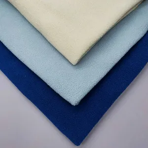 Wholesale Comfortable 220GSM Soft Hand Feel Solid Color Brushed Anti Pilling Polar Fleece Fabric For Garment