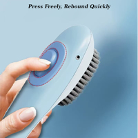 Brosse de nettoyage multifonctionnelle à long manche pour vêtements et chaussures, avec distributeur de savon intégré – Offre spéciale