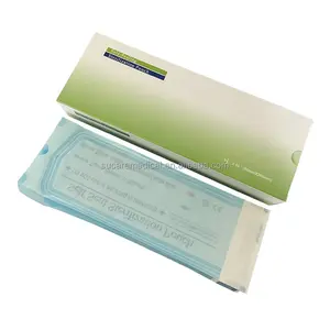 一次性牙科高压釜灭菌医用纸蓝色薄膜组合自密封无菌袋10x3.5英寸