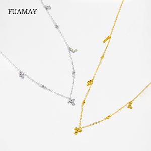 FUAMAY joyería de moda 925 Plata bloques de construcción rusos elementos coloridos circón encanto collares moda Bohemia - Product Image 1