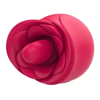 Juguete sexual con diseño de rosa para mujeres, consolador vibrador Vaginal para lamer la lengua, estimulación del clítoris y del punto G