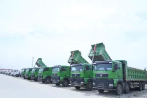 Camiones volquete shacman de servicio pesado de 40 toneladas HP400 hp450 Minería de arena usada 6x4