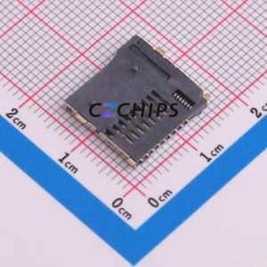 M6014-12 SD Card / Memory Card Connector SMD Connector MicroSD Card (TF Card) Card Holder With Positioning Post 1.85mm - Product Image 2