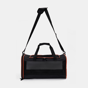 Büyük kapasiteli siyah Pet kutusu taşınabilir açık kedi ve evcil hayvanlar için 3 açıklıklar hızlı teslimat nefes kafes ile köpek taşıma çantası - Product Image 3