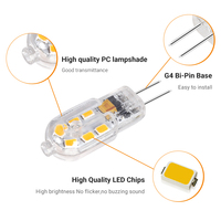 Ampoules à économie d'énergie cc/ca 12v, fabricants chinois, 1.5w, 1.8w, 2w, G4, avec 2 ans de garantie, ampoule LED