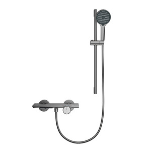 <b>Shower</b> Set Wall Mounted Minimalist Design Grey Anodizing Finish YM 3024yx <b>Portable</b> Bathroom Fixture - Product Image 1