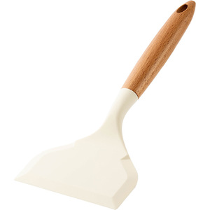 <span class=keywords><strong>Spatule</strong></span> en silicone résistante sans BPA, tête flexible anti-rayures pour casseroles, spatules <span class=keywords><strong>de</strong></span> <span class=keywords><strong>cuisine</strong></span> à manche en bois <span class=keywords><strong>de</strong></span> hêtre pour la cuisson des aliments - Product Image 5