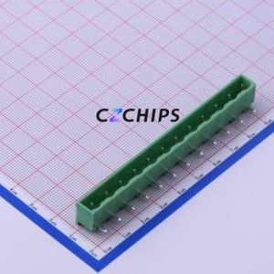 KF2EDGRC-7.62-12P Plug-in Terminal Block Bent Lead Through Hole,P=7.62mm Board-to-Board / Socket - Closed 1x12P 7.62mm Green - Product Image 1