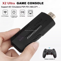 X2 Ultra TV Console de jeu sans fil 2.4GHz HD intégré 20000-30000 jeux jeu bâton mince 64 Go mémoire 128 Go TF extension