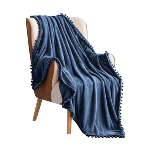 Edredon de cama de vison, edredon para cama de alta qualidade, capa de edredon, azul marinho, flanela