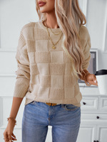 Vente en gros Usine de Vêtements en Chine Femmes Mode Blouse Long Pull pour Blanc 100% Polyester Pull Femmes