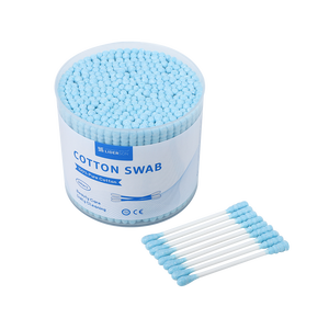 300 pièces/boîte, bâtonnet de coton rond à tête bleue, bâtonnet de coton en papier blanc avec boîte ronde - Product Image 6