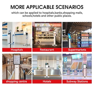 Kiosque USW multi-systèmes <span class=keywords><strong>avec</strong></span> écran incurvé personnalisé de 23,6/32 pouces, <span class=keywords><strong>imprimante</strong></span>, diffusion de numéros, kiosque de file d'attente <span class=keywords><strong>pour</strong></span> hall d'accueil - Product Image 4