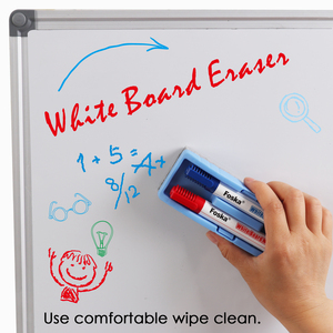 Foska Teacher Supplies Multi Colors Durable ABS Shell Dry Erase Portable Magnetic White Board Duster avec 6 couches de feutre - Product Image 3