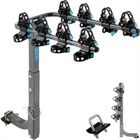 Support de vélo universel 2 pouces pour 4 vélos, fixation sur attelage, capacité 240 lbs, acier SPCC haute résistance, double berceau, pour voiture, SUV, camion, personnalisable, marque