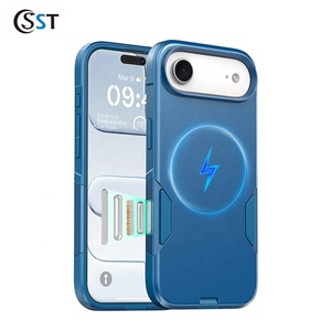 Para iPhone Air Magnetic 2-en-1 Diseño deportivo Material de <span class=keywords><strong>PC</strong></span> Funda de teléfono a prueba de golpes con control de cámara Botón AI para 17 Pro Max - Product Image 2