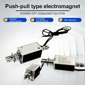 LSD-0730B elektromagnet Solenoid tipe tarik Magnet elektrik gaya dorong bingkai terbuka pengisap pengangkat Solenoid Linear