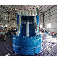 Château gonflable géant en forme de dauphin de la jungle, 6x4m, pour familles, adultes et enfants