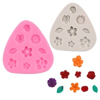 Wiederverwendbare Hitzebeständige Spülmaschinenfeste DIY Fondant Kuchen Backform Gänseblümchen Sonnenblume Silikonform für Kuchendekoration