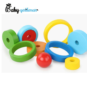 <span class=keywords><strong>2020</strong></span> blocs de construction éducatifs pour enfants en bois jouet tour empiler des blocs de couleur haute Z13297D - Product Image 6