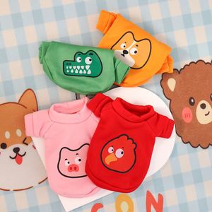 Cute Animal Print Crew Neck Sweatshirt <b>For</b> <b>Cats</b> And Dogs Fleece Lined Warm Winter Spring Autumn Pet <b>Clothes</b> - Product Image 1