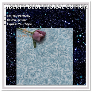 Wholesale <strong>Liberty</strong> Eco-Friendly Cotton <strong>Fabric</strong> Blue Flower Printed Customizable for Boys Shirts Suits Dresses <strong>Buy</strong> Direct Supplier - Product Image 2