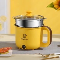 Casserole Électrique Multifonctionnelle pour la Maison, Marmite Électrique Antiadhésive, Cuiseur Polyvalent, Pot à Nouilles, Poêle à Frire