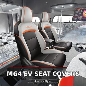Pour MG 4 MG4 EV MULAN, kits intérieurs personnalisés, housses de siège de voiture en cuir de luxe 5 pièces, ensemble complet, coussin avant et arrière - Product Image 2