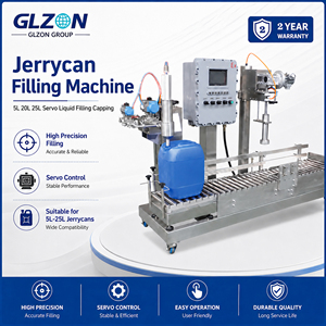 Machine de remplissage de bidons GLZON 5L <span class=keywords><strong>20L</strong></span> 25L, machine de remplissage, d'étiquetage et de bouchage servo pour huile, shampoing, savon, acide - Product Image 1