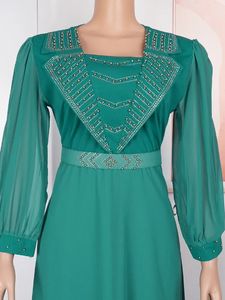 Abayas musulmanes de Dubaï pour femmes, robes longues en mousseline de soie à manches longues, robes de soirée de mariage, robes de bal, vêtements islamiques, caftan marocain <span class=keywords><strong>femme</strong></span> <span class=keywords><strong>boubou</strong></span> - Product Image 4