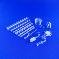Tubes en verre de quartz transparent sur mesure de toutes tailles, prix fabricant, extrémité sphérique, échantillon de tube en quartz