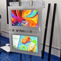 21.5 pouces 2K TFT LCD haute luminosité 1500nits Android Digital Signage fenêtre affichage publicitaire haut-parleur pour ordinateur de bureau pour