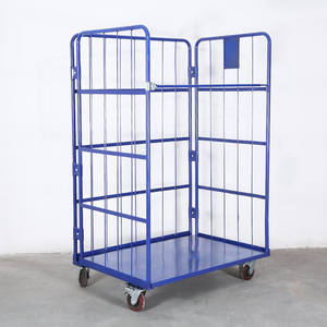 כבד כבל פלדה מתקפל כבל אחסון גליל מיכל קריסה מתמוטט מלון עם גלגלים וכלוב גליל מזרן - Product Image 1