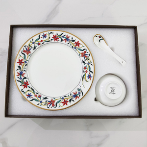 Services de table contemporains en porcelaine fine écologique avec bol à riz, assiette, cuillère et plus encore - Product Image 5