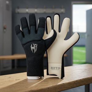 Gants de gardien de but de football professionnels, logo personnalisé imprimé, paume plate coupée, gants d'entraînement sportifs, protection en cuir - Product Image 2