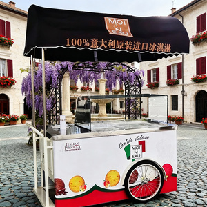 Chariot de glaces et sorbets léger et entièrement équipé pour la vente de gelato de haute qualité - Product Image 2
