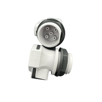 Raccord à barbillon double port 1/8'' en plastique à conception nouvelle BRT, avec valve multi-lignes et insert mâle, accouplement rapide en acier inoxydable
