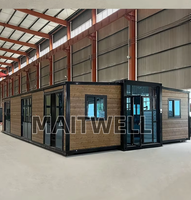 Maisons conteneurs en vente directe, préfabriquées, pliables, extensibles de 40 pieds, maisons conteneurs préfabriquées à vendre, 2, 4 ou 5 chambres