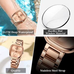Poedagar 783 Montre à quartz de luxe pour femme, bracelet en acier inoxydable, étanche, élégante, pour dames - Product Image 5