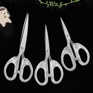 Transparent Stainless Steel Scissors 12cm Straight Blade Office Paper Cutting Multi Functional Portable Small Medium Large Size - Product Image 4