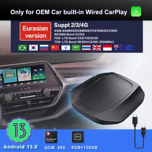 NAVLYNX CarPlay AI Box אלחוטי CarPlay אלחוטי אנדרואיד אוטומטי מולטימדיה לרכב פלייבוקס עבור Netflix YouTube 8G+128G 4G LTE GPS