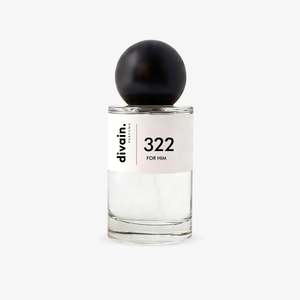 Divain Parfums 322 For Him Eau De Parfum, Fragancia Masculina con Aroma a Bergamota Primaveral - Product Image 1