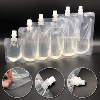Pochette à bec verseur en PET de 500 ml, pochette transparente pour boissons alcoolisées, jus, boissons avec bec verseur, expédition rapide