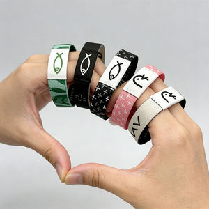 Factory Custom Logo Reusable Wrist Bands <b>Smart</b> Rfid Nfc Access Control <b>Bracelet</b> Stretchy Elastic Woven NFC Wristband - Product Image 6