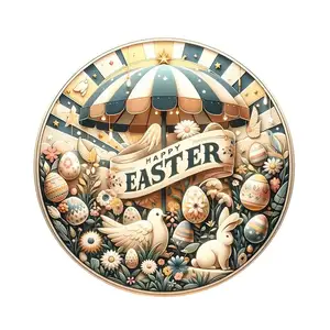 2024 ไข่อีสเตอร์ชุดอะคริลิคแบนตกแต่งกระเป๋าเป้สะพายหลังกระต่ายอีสเตอร์และพวงกุญแจตกแต่งเทศกาลของขวัญ