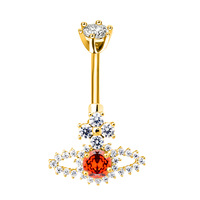 Bijoux de piercing pour nombril en acier inoxydable 316L, filetage interne, motif papillon et fleur, vente en gros