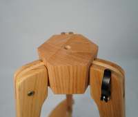 Photobooth en bois vintage couleur bois naturel avec flight case et support d'imprimante pour QW410 DS620 RX1