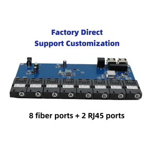 Switch POE Gigabit a 8 Porte Modalità Singola 10/100/1000M Apparecchiatura Ethernet in Fibra Ottica 2 RJ45 2 SC Scheda PCBA in Fibra Convertitore di Media - Product Image 3