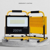 Pratique lumineux 100W led projecteur led travail jusqu'à la lumière rechargeable portable d'urgence projecteur solaire pour la lumière de stade de camping